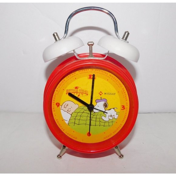 Universal Other - Snoopy Studios Universal Japan Peanuts Charlie Brown Alarm Clock 6.5" VTG Nissay